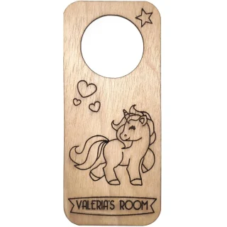 Colgador Puerta Personalizado Unicornio