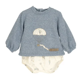 Conjunto Bebé Pololo Anemoi Azul Calamaro