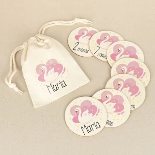 Placas cumplemeses personalizado Cisne