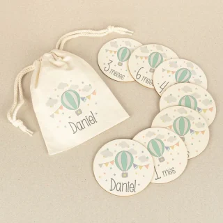 Placas cumplemeses personalizado Globo