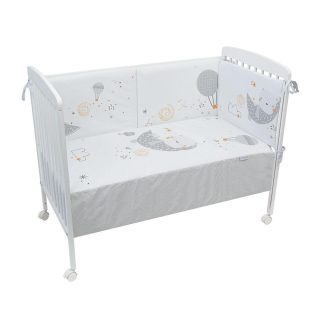 Edredón con Protector Cuna Volare Gris Chic