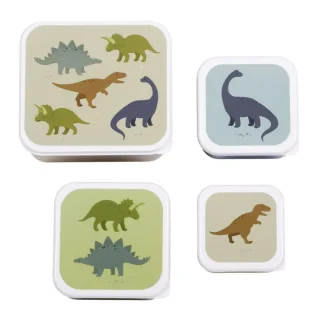 Set x4 fiambreras infantiles Dinosaurios