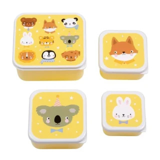 Set x4 fiambreras infantiles Animales
