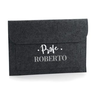 Funda para portátil personalizada fieltro antracita