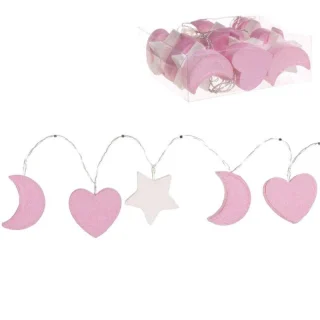 Guirnalda De Leds Blanco/Rosa Mi Pipo