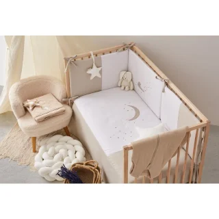 Edredón con Protector Cuna Moon beige