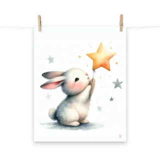 Lamina infantil conejito con estrella