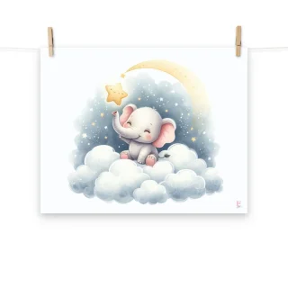Lamina infantil Elefante con estrella