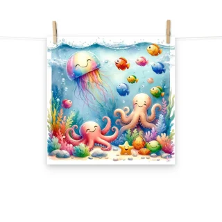 Lamina infantil fondo del mar decorativa