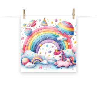 Lamina infantil Unicornio Arcoiris