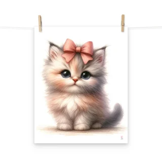 Laminas decorativas Gatita con lazo