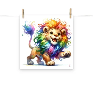 Láminas Infantiles Leon colores