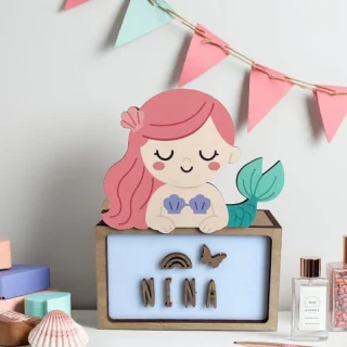 Lampara Infantil Personalizada Sirena