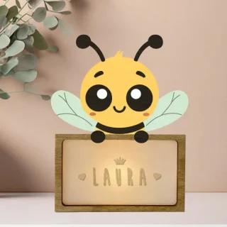Lampara Infantil Personalizada Abeja