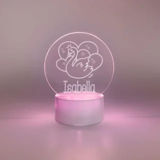 Lampara Personalizada Infantil Cisne