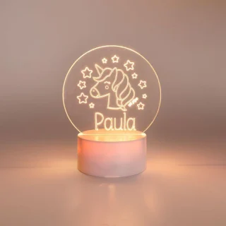 Lampara Personalizada Infantil Unicornio