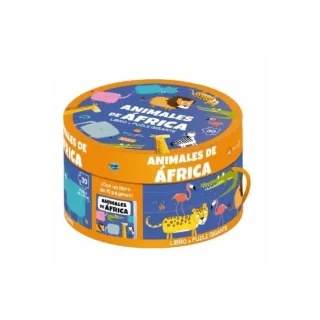 Libro infantil + Puzzle Gigante Los animales de África
