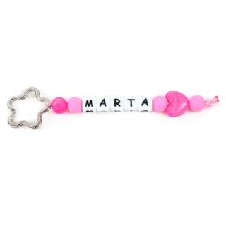 Llavero Silicona Nombre Corazón Rosa Mi Pipo