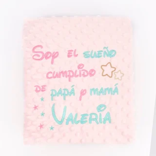 Manta Bebé Frase Soy el Sueño cumplido Nanetes