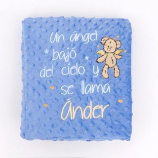Manta Bebe Frase un angel bajo Nanetes