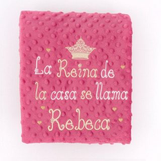 Manta Bebé Frase La reina de la casa Nanetes
