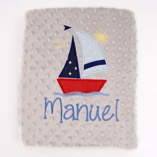 Manta Personalizada Bebé Barquito Velero Nanetes