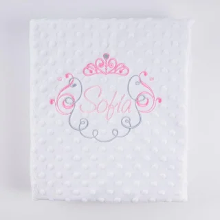 Manta Personalizada Bebé Corona Espirales Nanetes