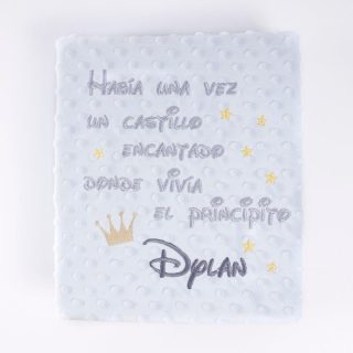 Manta Bebé Frase Había una vez un castillo