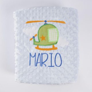 Manta Personalizada Bebé Helicóptero Nanetes