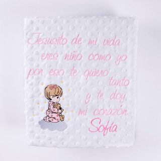 Manta Personalizada Bebé Jesusito de mi Vida Niña Nanetes