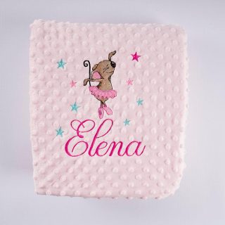 Manta Personalizada Bebé Ratoncita Bailarina Nanetes