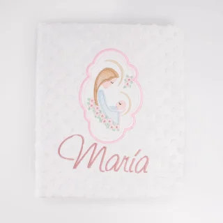 Manta Personalizada Bebé Virgen María Nanetes