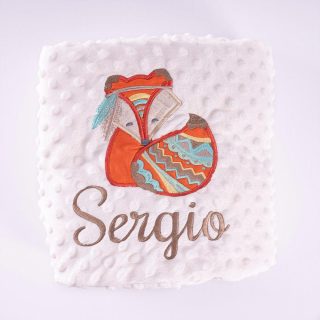Manta Personalizada Bebé Zorro Tribal Nanetes