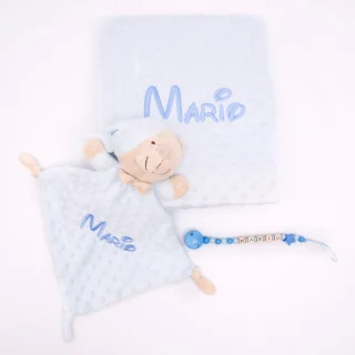 Manta con Dou dou y Chupetero personalizados Bebé Nanetes