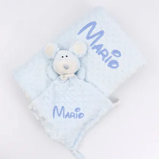 Manta con Dou dou personalizados Bebé Ratoncito Nanetes