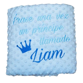 Manta Personalizada Bebé Frase Erase una vez un Principe Nanetes