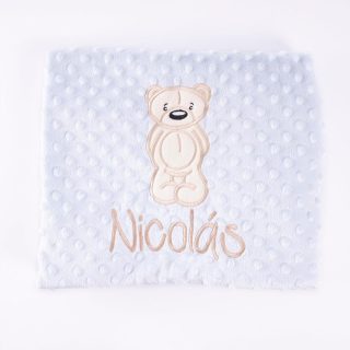 Manta Personalizada Bebé Osito Tímido Nanetes
