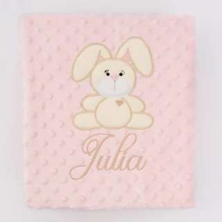Manta Bebe Conejito Polar Personalizada Nanetes