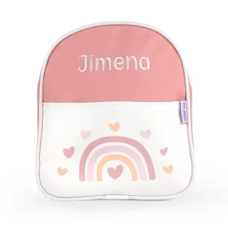 Mochila guardería Personalizada ArcoIris Blush