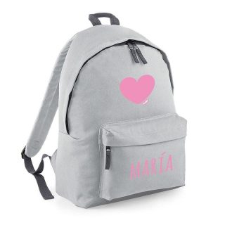Mochila Escolar personalizada gris