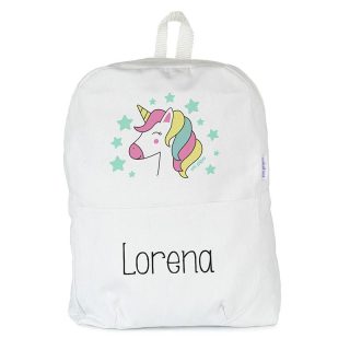Mochila infantil lona unicornio Mi Pipo