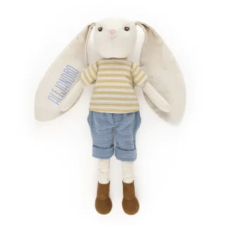 Muñeco trapo personalizado conejito orejas