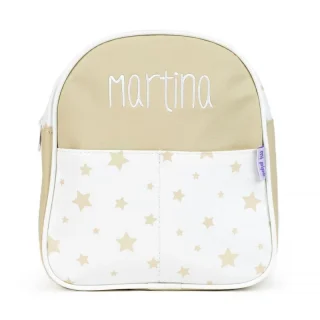 Mochila Personalizada Infantil estrellas beige