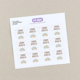 Etiquetas Adhesivas Zapatos Arco Iris