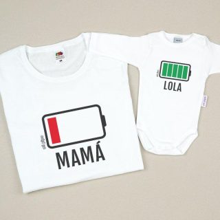 Camisetas Mama/Hijo Bateria Baja