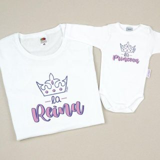 Camisetas Mama/Hijo Reina Princesa