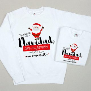 Pack Papa o Mama con Hijo a juego Me encanta la Navidad Mi Pipo
