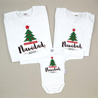 Pack 3 Prendas Papa Mama Hijo Nuestra Primera Navidad