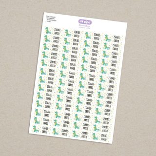 52 Etiquetas termoadhesivas Ropa Dino