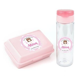 Pack Almuerzo Infantil Detalle comunion Rosa